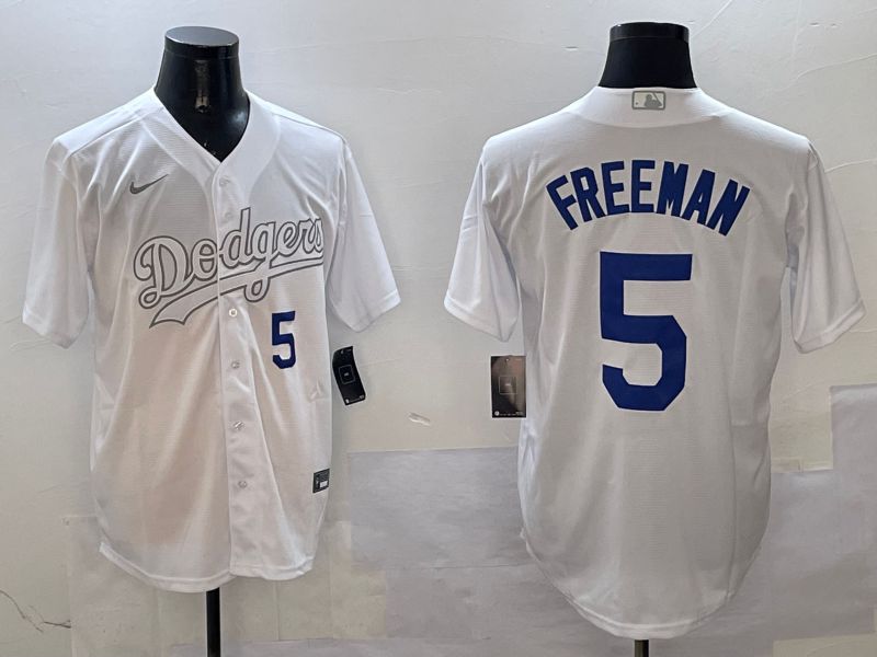 Men Los Angeles Dodgers #5 Freeman White Fashion Edition Game 2025 Nike MLB Jersey style 10->los angeles dodgers->MLB Jersey